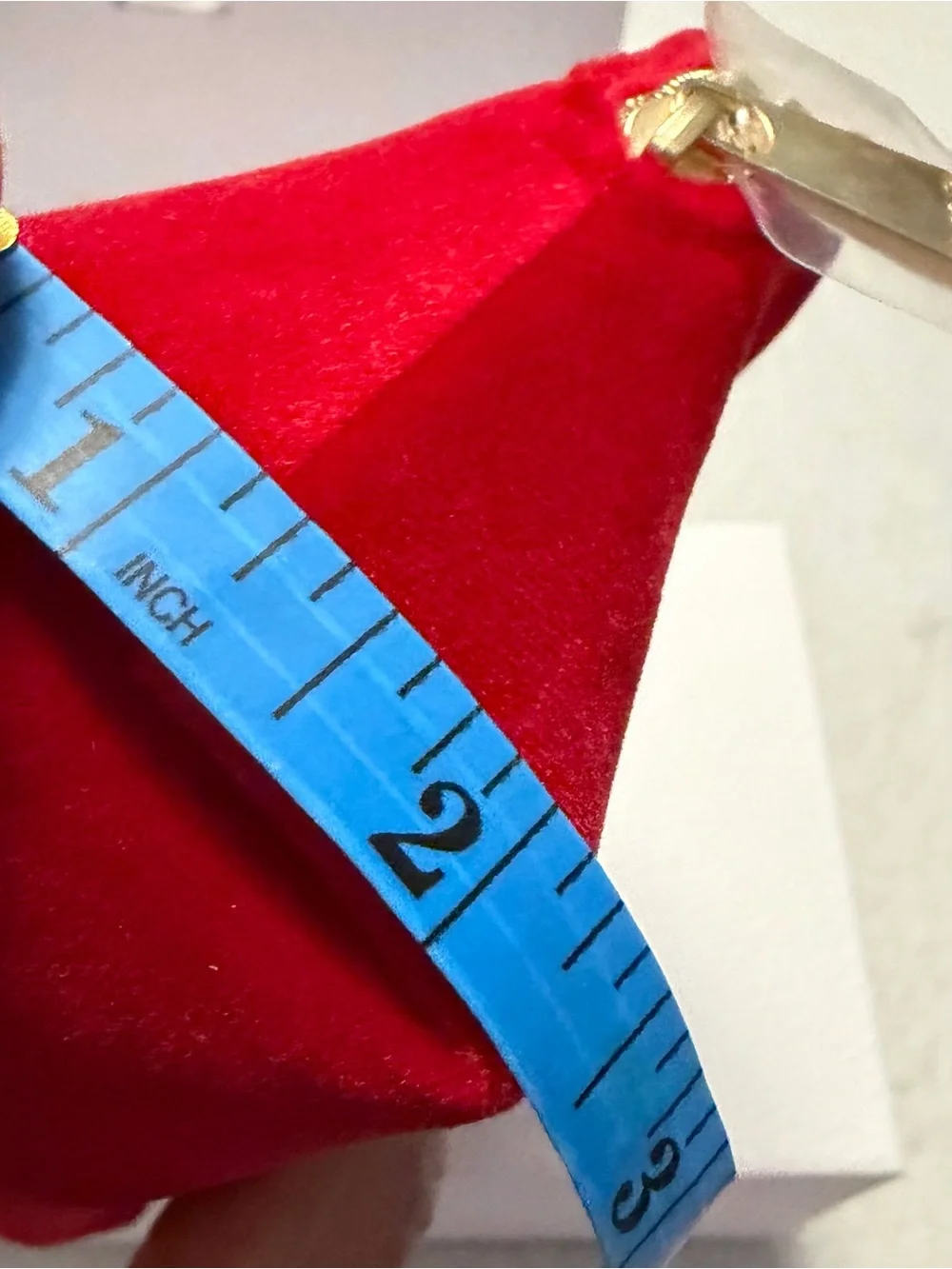 Dior Red Velvet Pouch with Embossed Logo